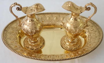 Antique solid silver gilt Antique French Cruets